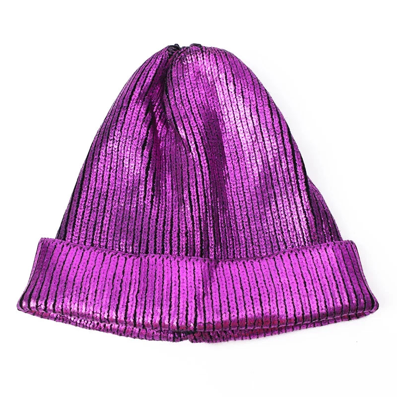 Metallic Glitter Degraded Beanie