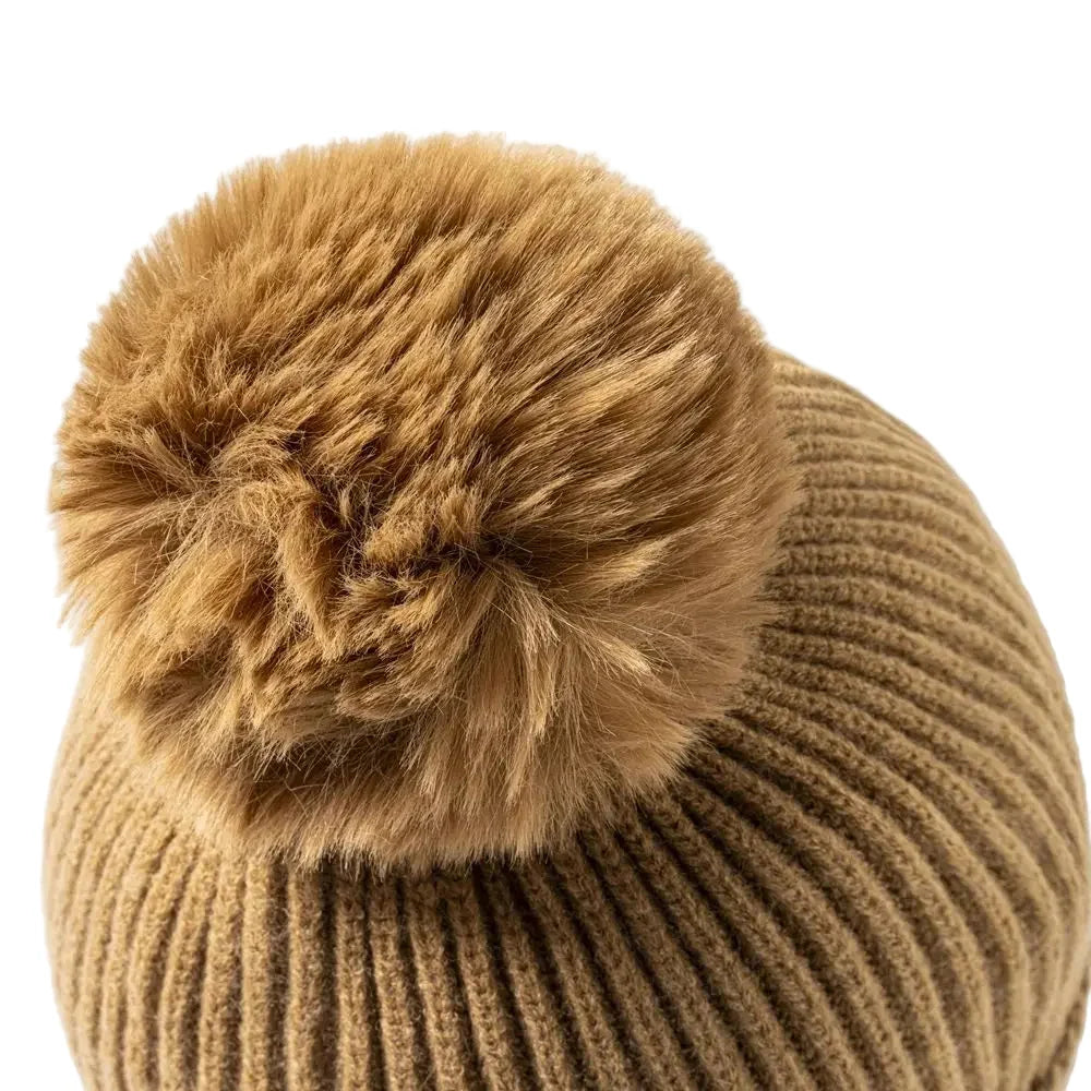 Michigan Kids Winter Earflaps Pom Pom Beanie