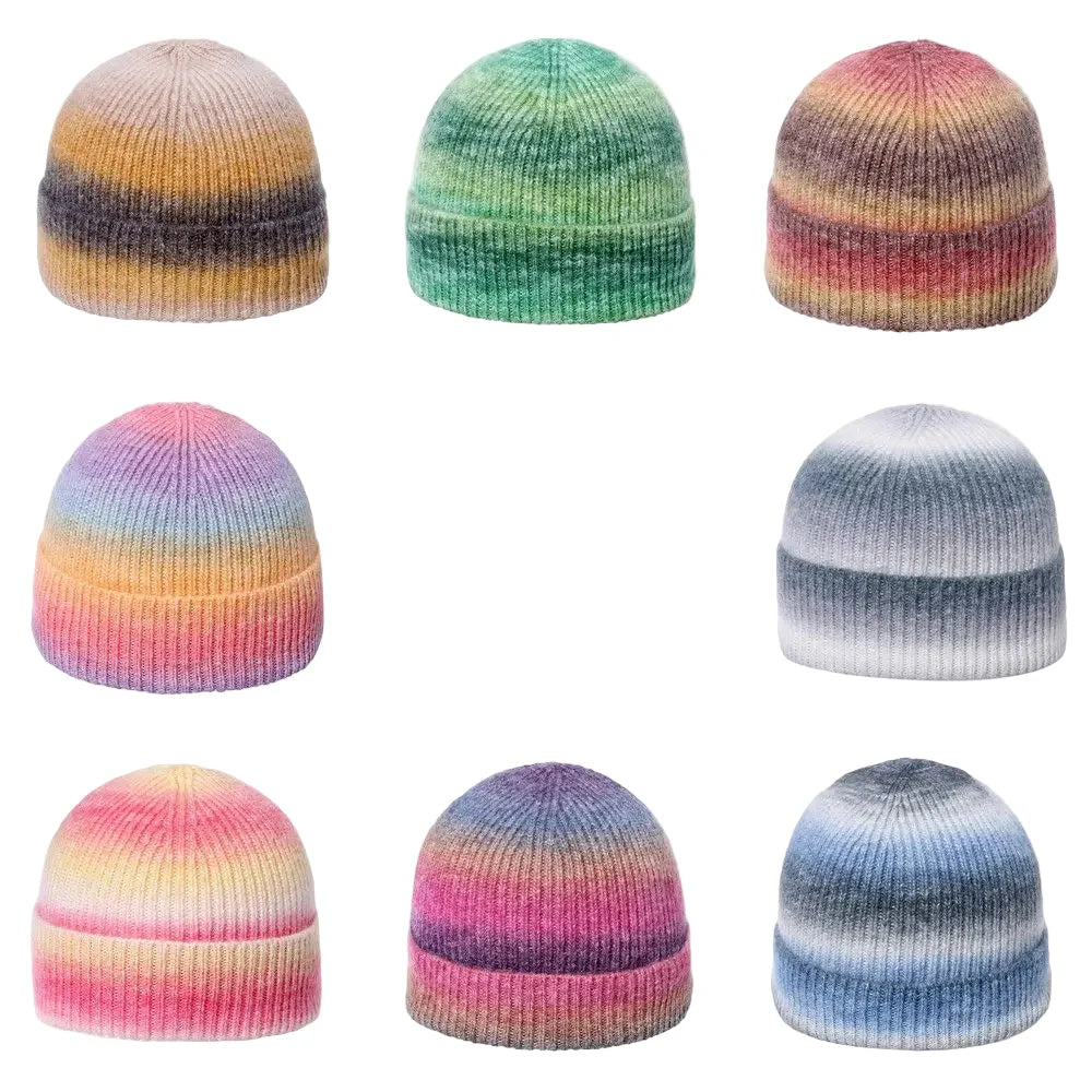 Moore Winter Tie-Dye Knitted Wool Beanie