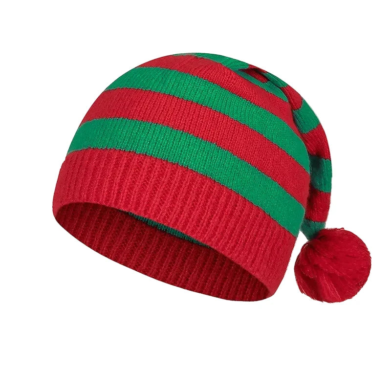 Noel Striped Winter Knitted Santa Beanie