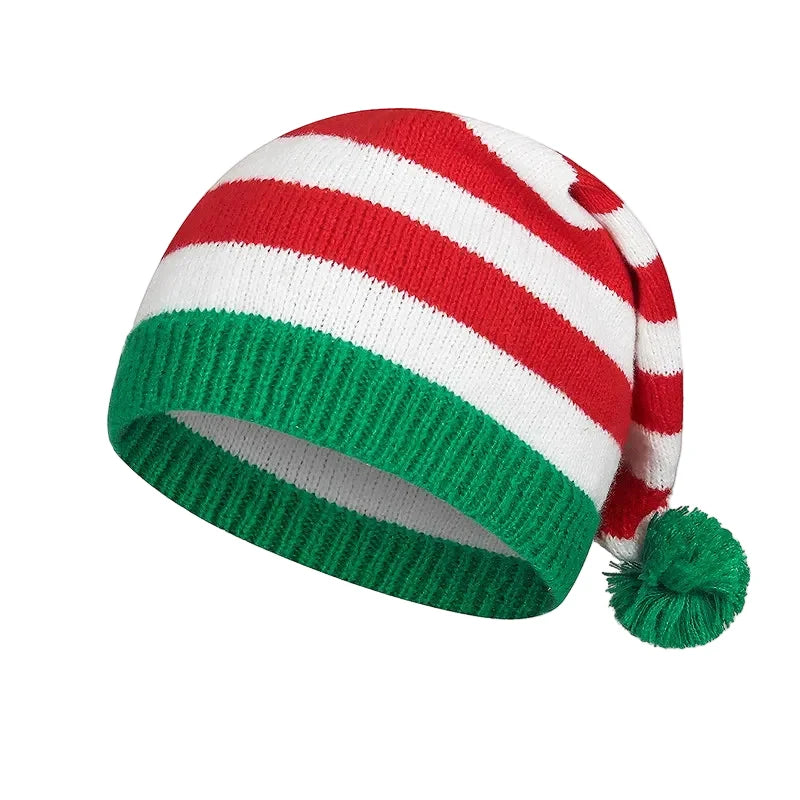 Noel Striped Winter Knitted Santa Beanie