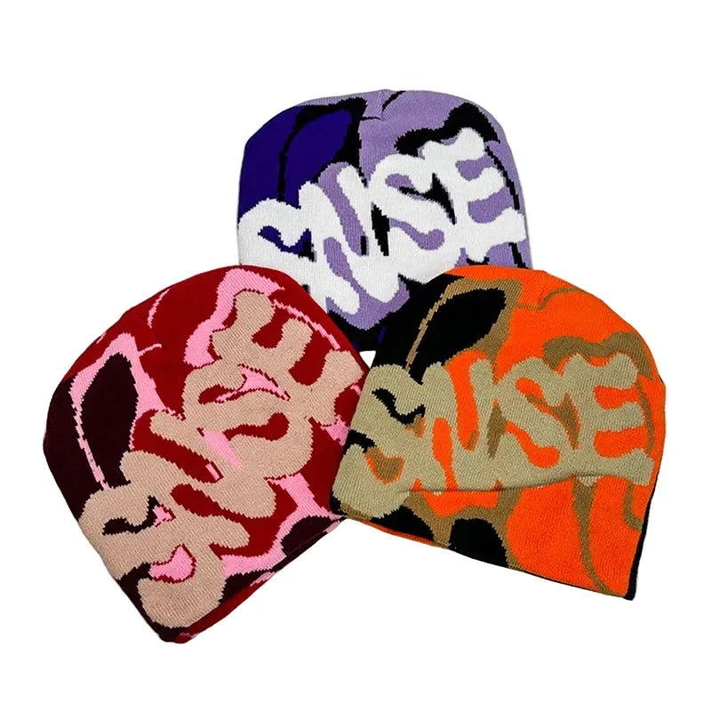 SNSE Winter Abstract Skully Beanie