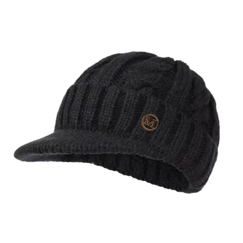 Seattle Winter Plush Knitted Visor Beanie