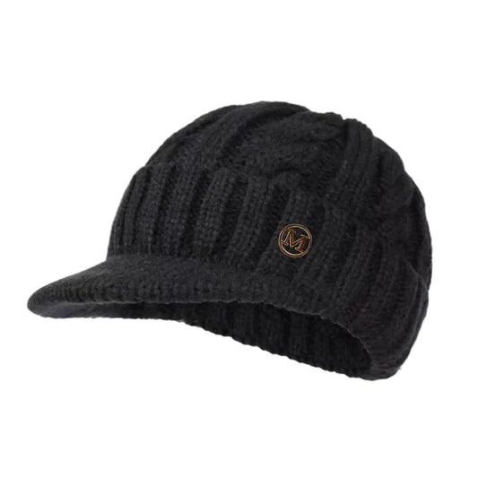 Seattle Winter Plush Knitted Visor Beanie