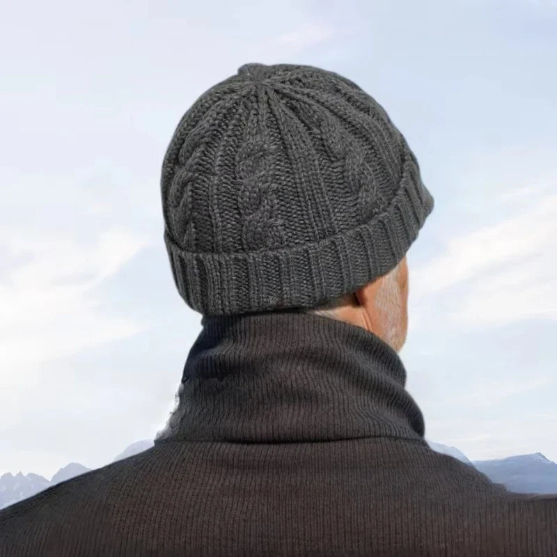 Seattle Winter Plush Knitted Visor Beanie