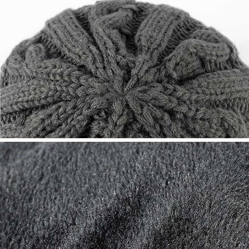 Seattle Winter Plush Knitted Visor Beanie