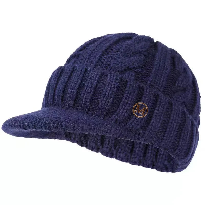 Seattle Winter Plush Knitted Visor Beanie