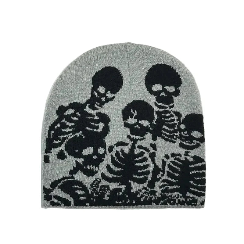 Skeleton Parade Halloween Winter Knitted Beanie