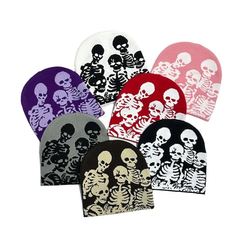 Skeleton Parade Halloween Winter Knitted Beanie