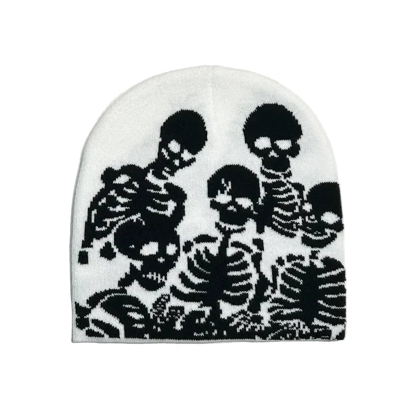 Skeleton Parade Halloween Winter Knitted Beanie