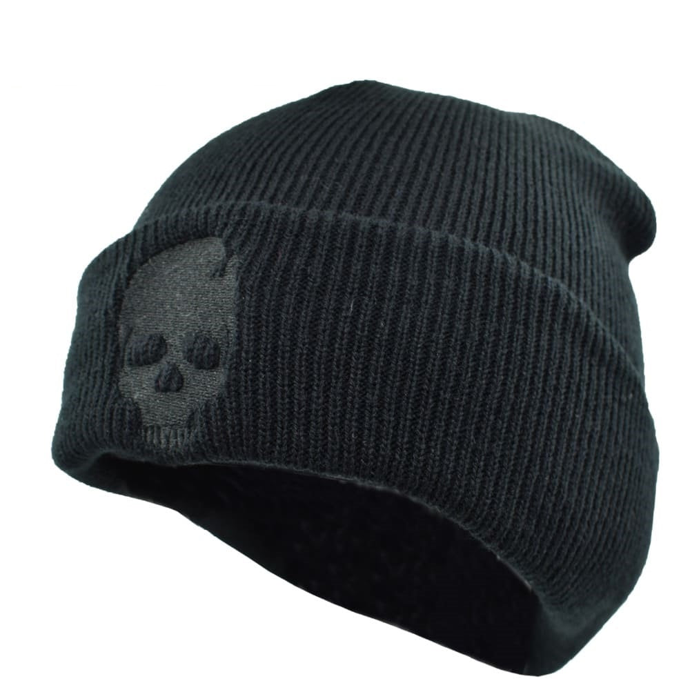 Skull Striped Knitted Beanie