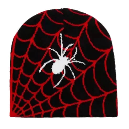 Spider Web Halloween Beanie