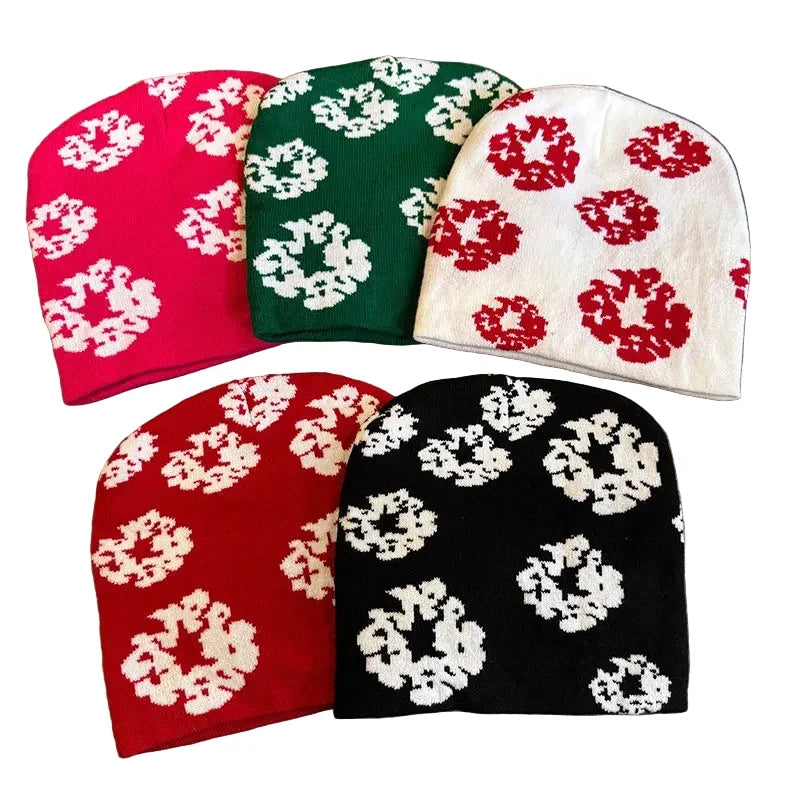 Spring Dreams Floral Knitted Beanie