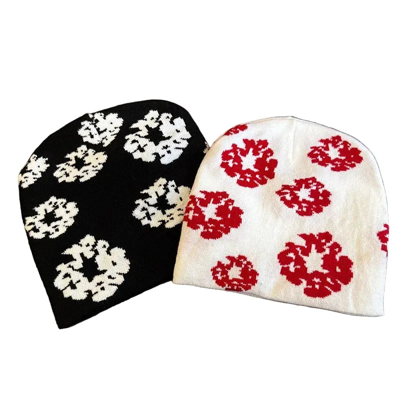 Spring Dreams Floral Knitted Beanie