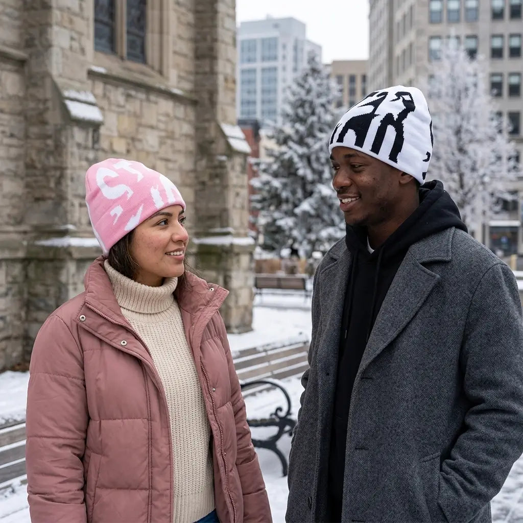 Stabbed Star Winter Knitted Beanie