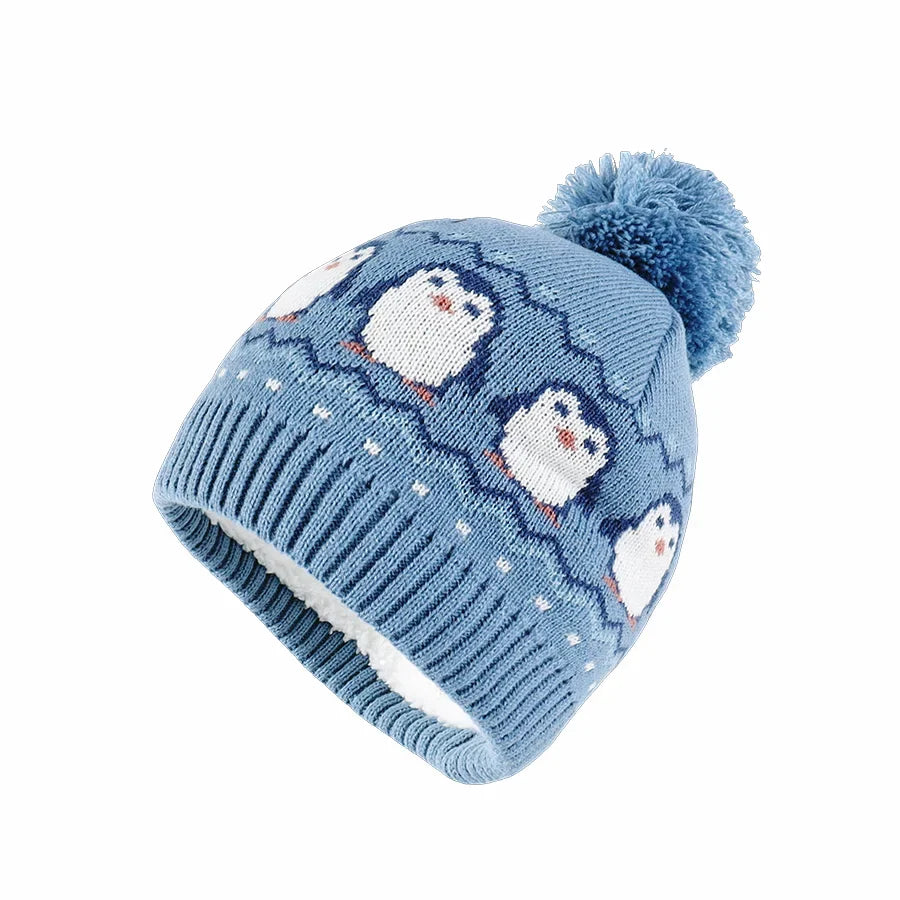 The Penguins Kids Winter Knitted Pom-Pom Beanie