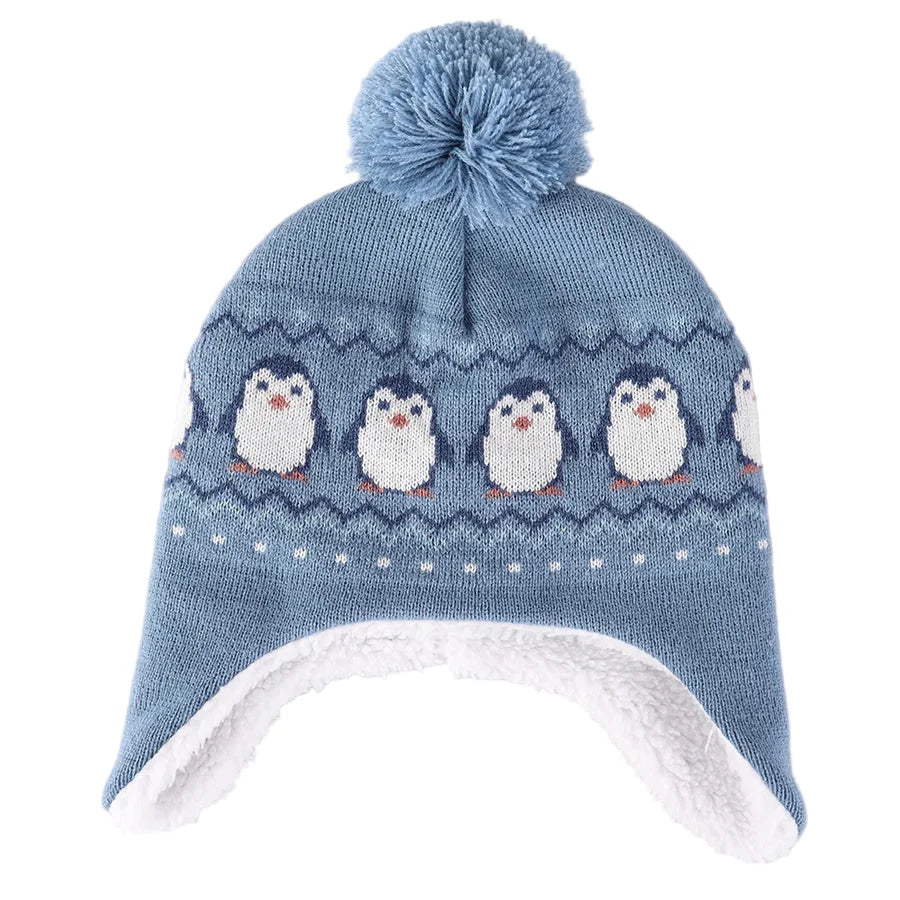 The Penguins Kids Winter Knitted Pom-Pom Beanie