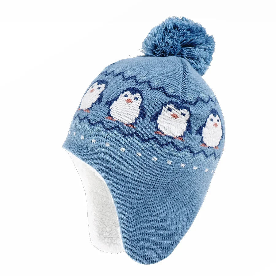 The Penguins Kids Winter Knitted Pom-Pom Beanie