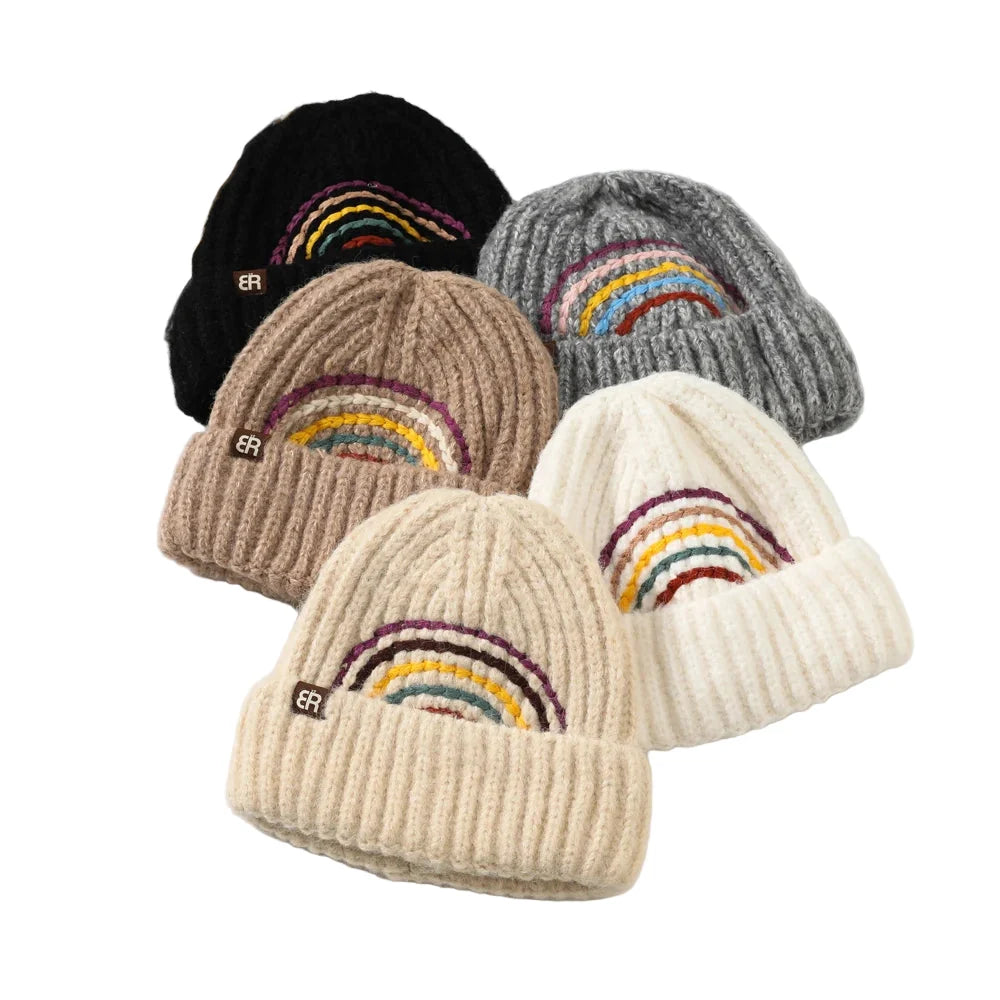 The Rainbow Winter Knitted Beanie