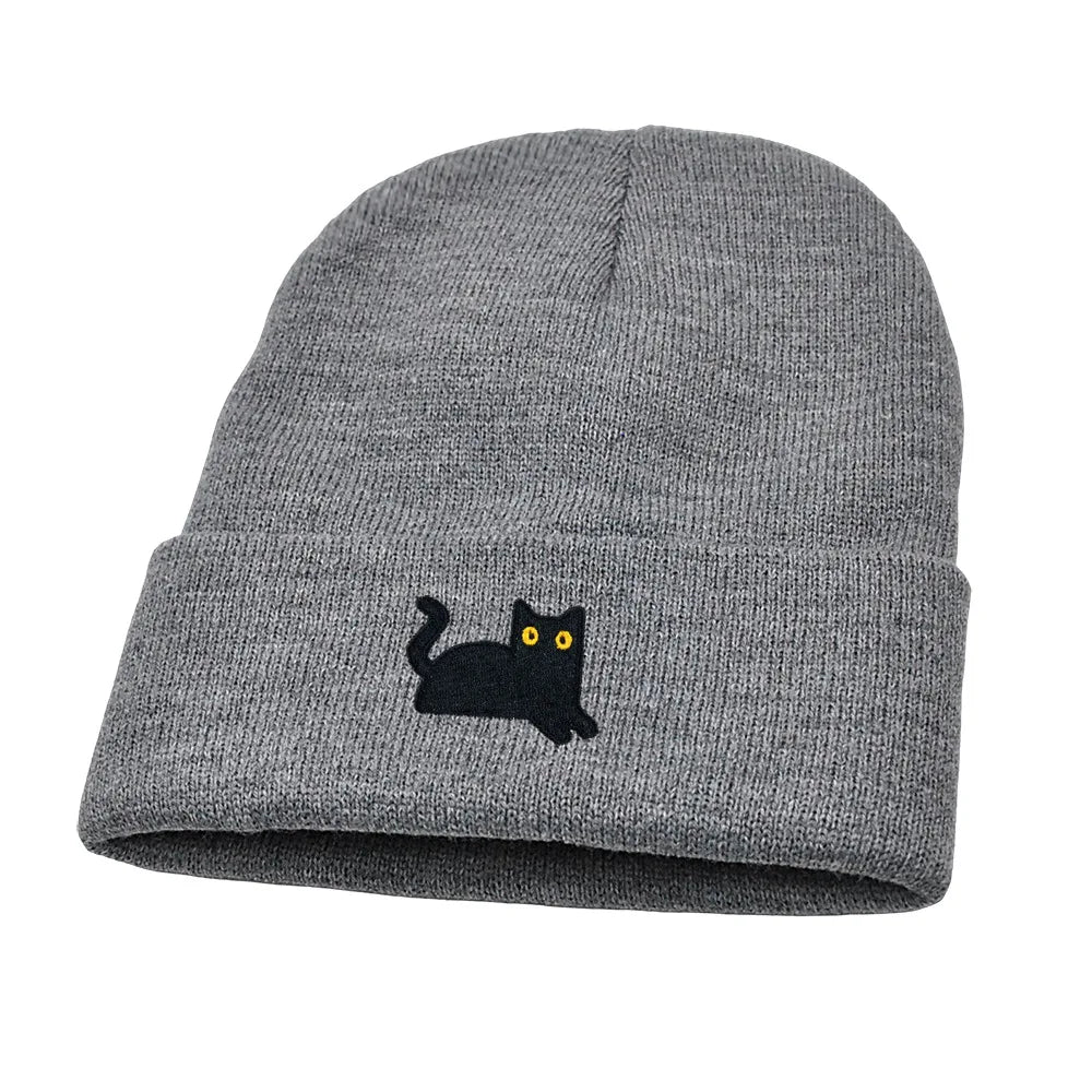 The Watching Cat Knitted Beanie