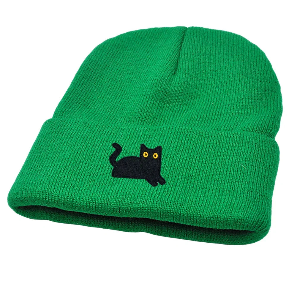 The Watching Cat Knitted Beanie