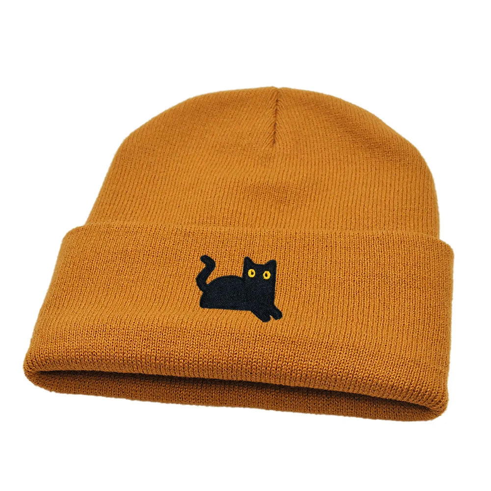 The Watching Cat Knitted Beanie