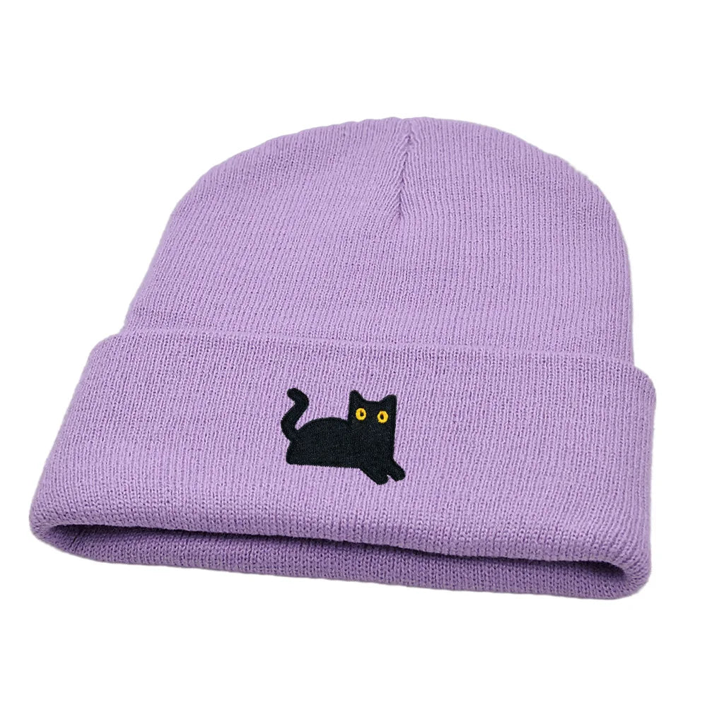The Watching Cat Knitted Beanie