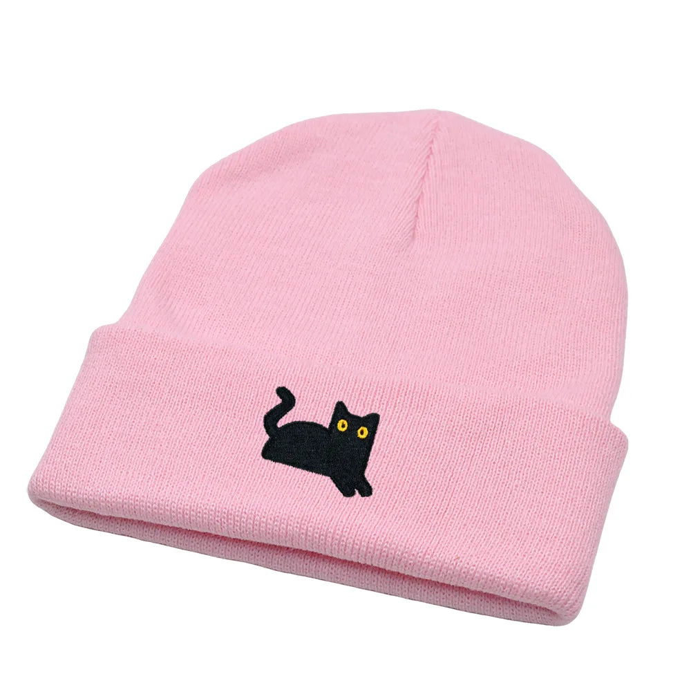 The Watching Cat Knitted Beanie
