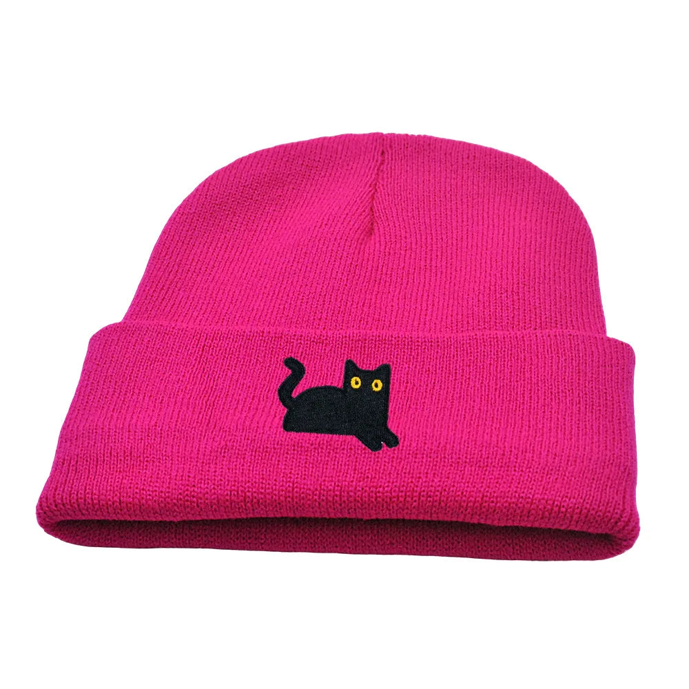 The Watching Cat Knitted Beanie