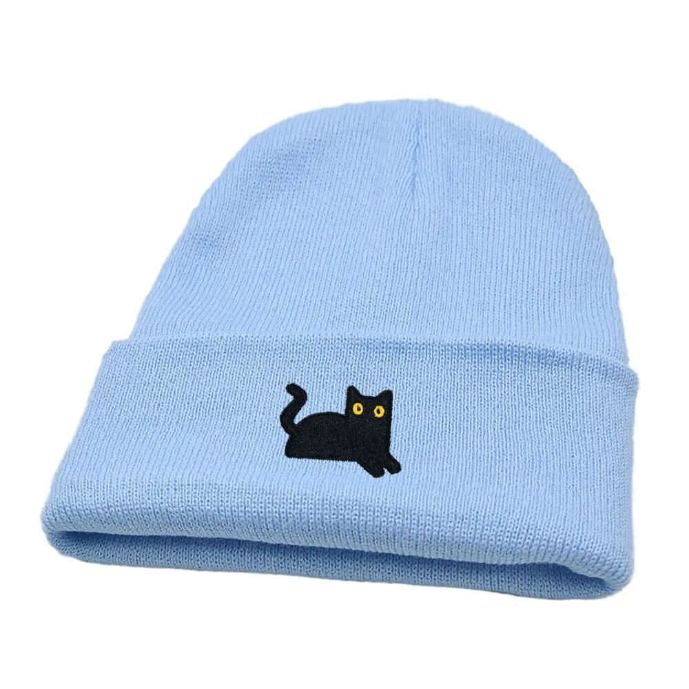 The Watching Cat Knitted Beanie