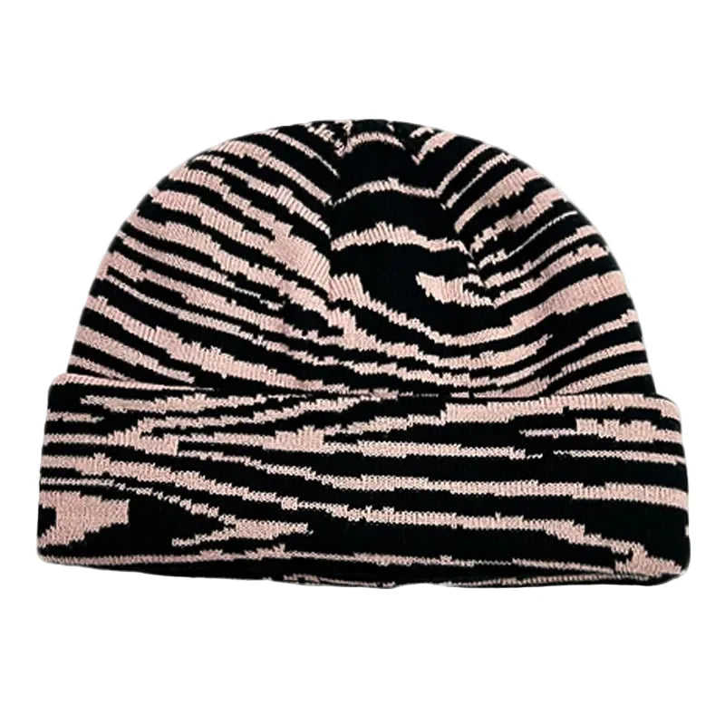 Tiger Skin Winter Knitted Beanie