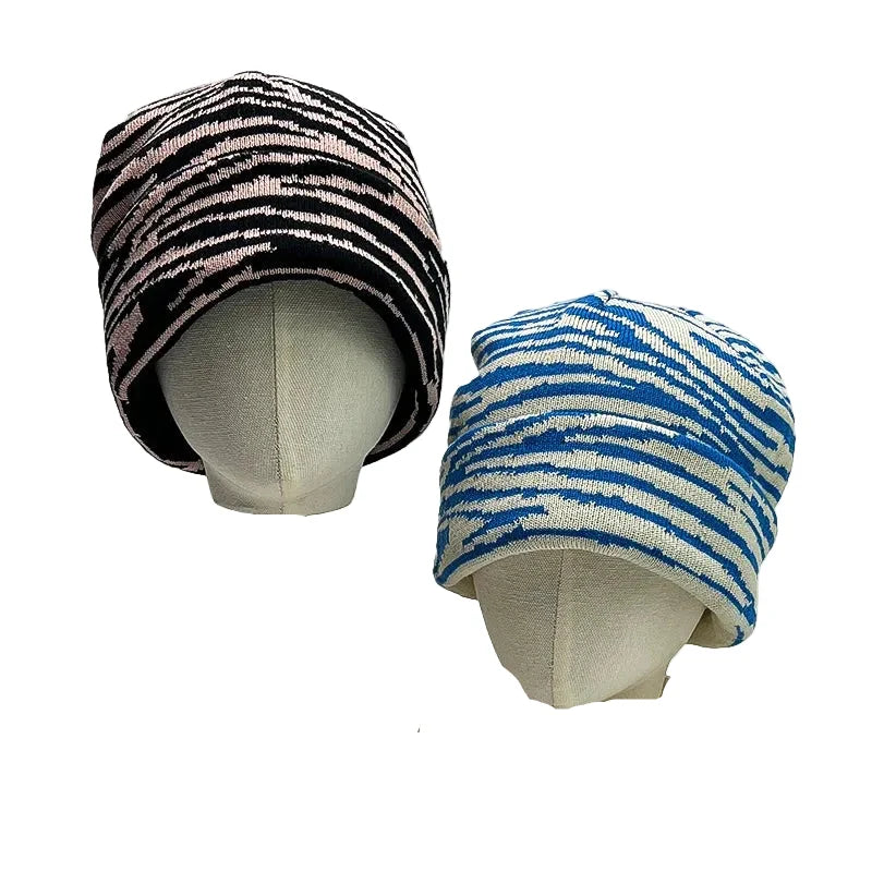 Tiger Skin Winter Knitted Beanie
