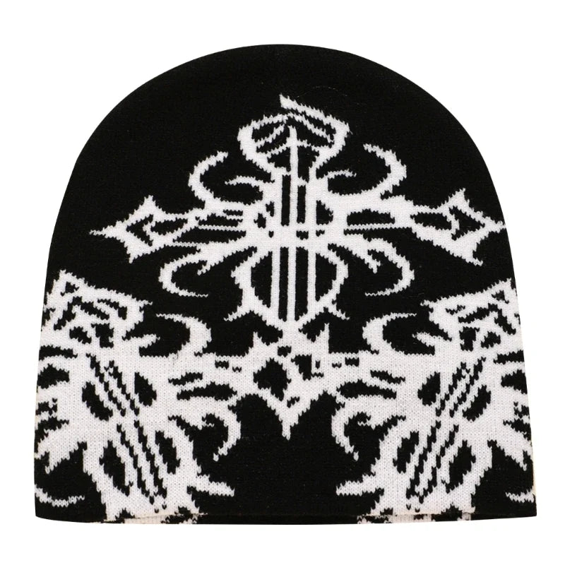 Tribal Symbols Winter Knitted Beanie