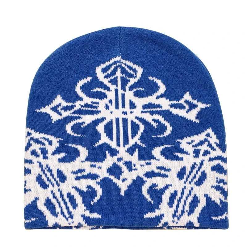 Tribal Symbols Winter Knitted Beanie