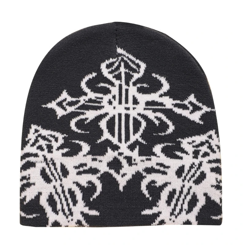 Tribal Symbols Winter Knitted Beanie