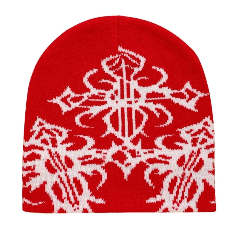 Tribal Symbols Winter Knitted Beanie