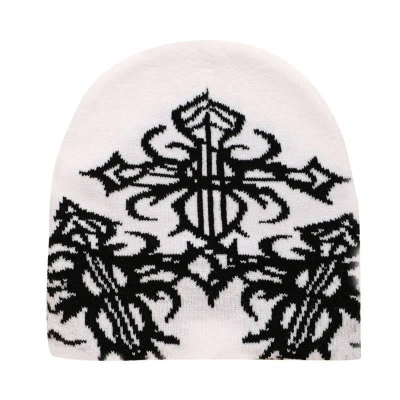 Tribal Symbols Winter Knitted Beanie