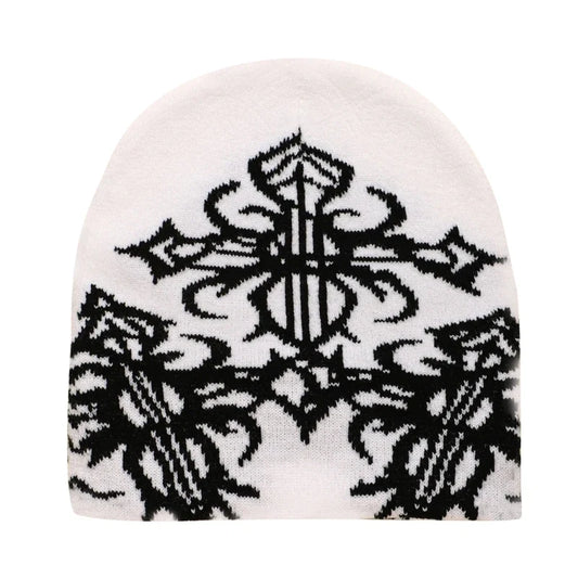 Tribal Symbols Winter Knitted Beanie