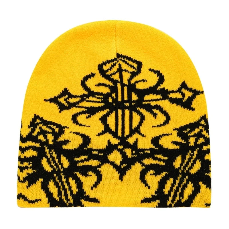 Tribal Symbols Winter Knitted Beanie