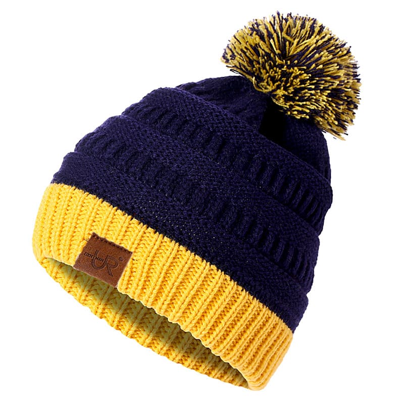 UR Bicolor Knitted Pompom Beanie