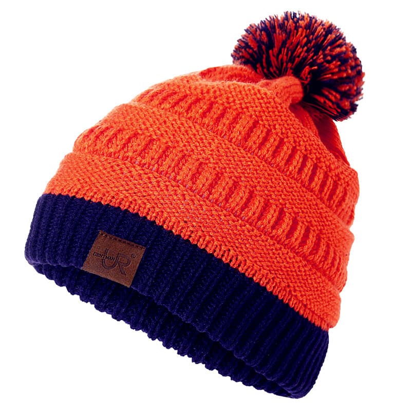 UR Bicolor Knitted Pompom Beanie