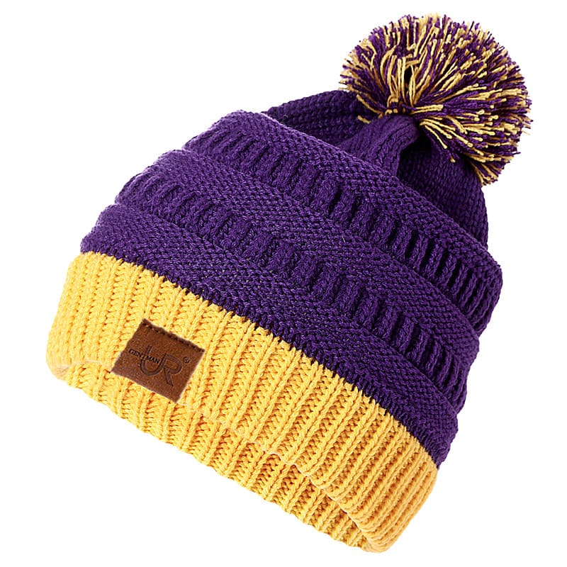 UR Bicolor Knitted Pompom Beanie