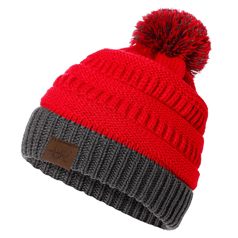 UR Bicolor Knitted Pompom Beanie