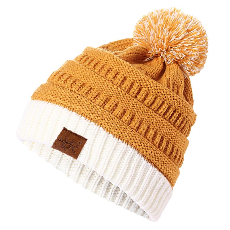 UR Bicolor Knitted Pompom Beanie