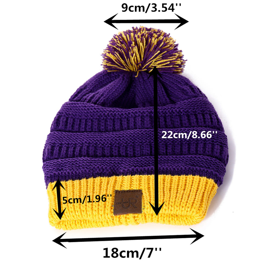UR Bicolor Knitted Pompom Beanie