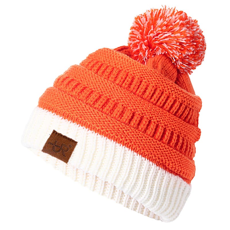 UR Bicolor Knitted Pompom Beanie