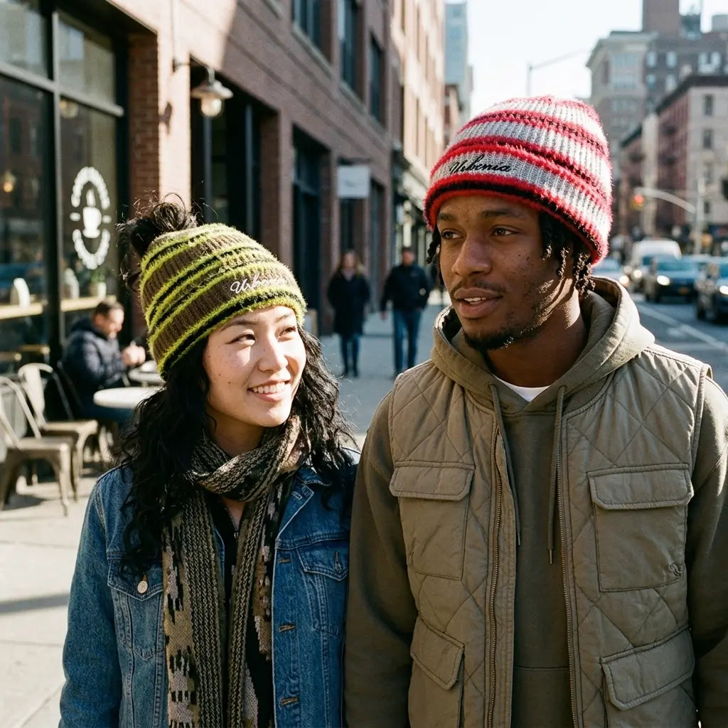 Urbania Knitted Striped Beanie