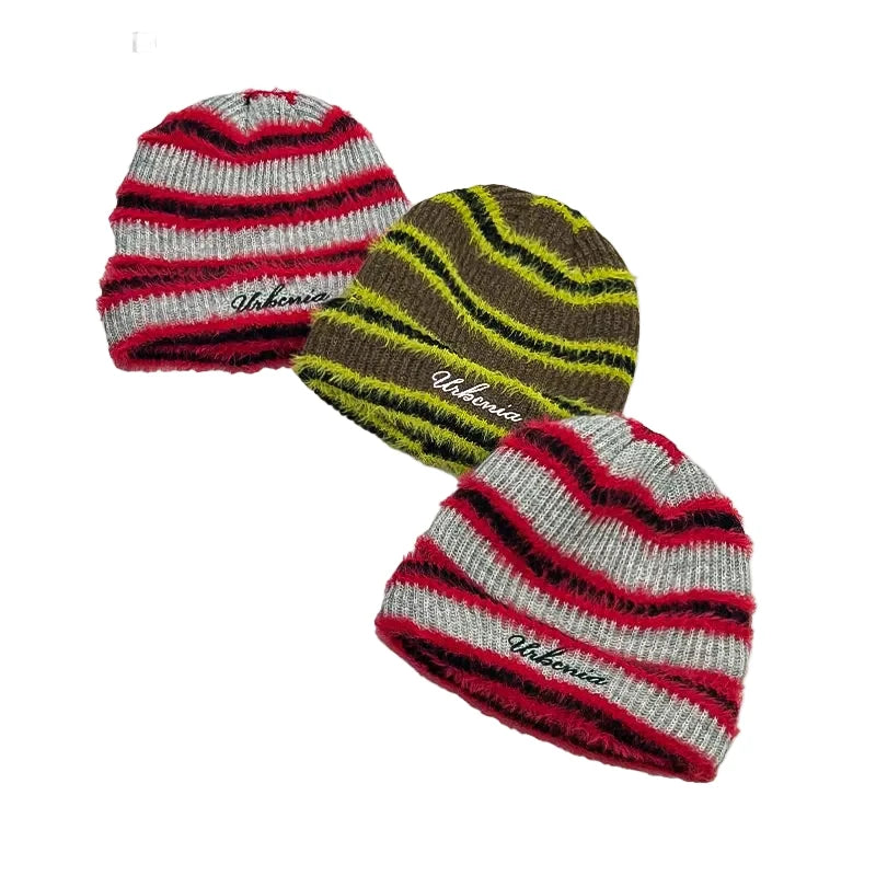 Urbania Knitted Striped Beanie