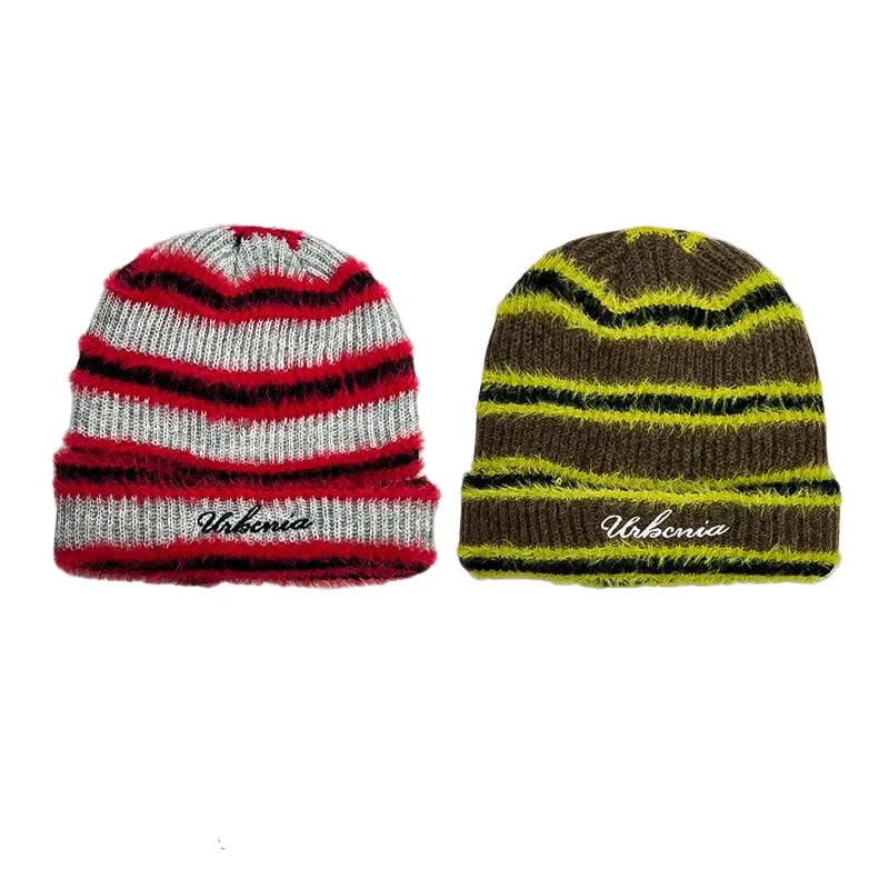 Urbania Knitted Striped Beanie