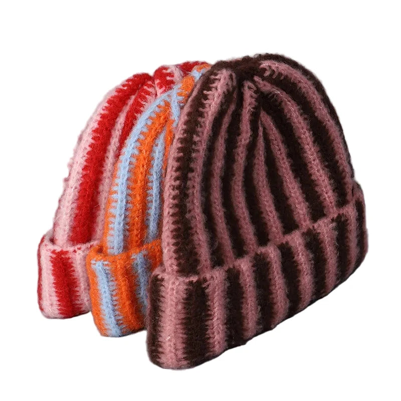 Vermont Winter Knitted Striped Beanie